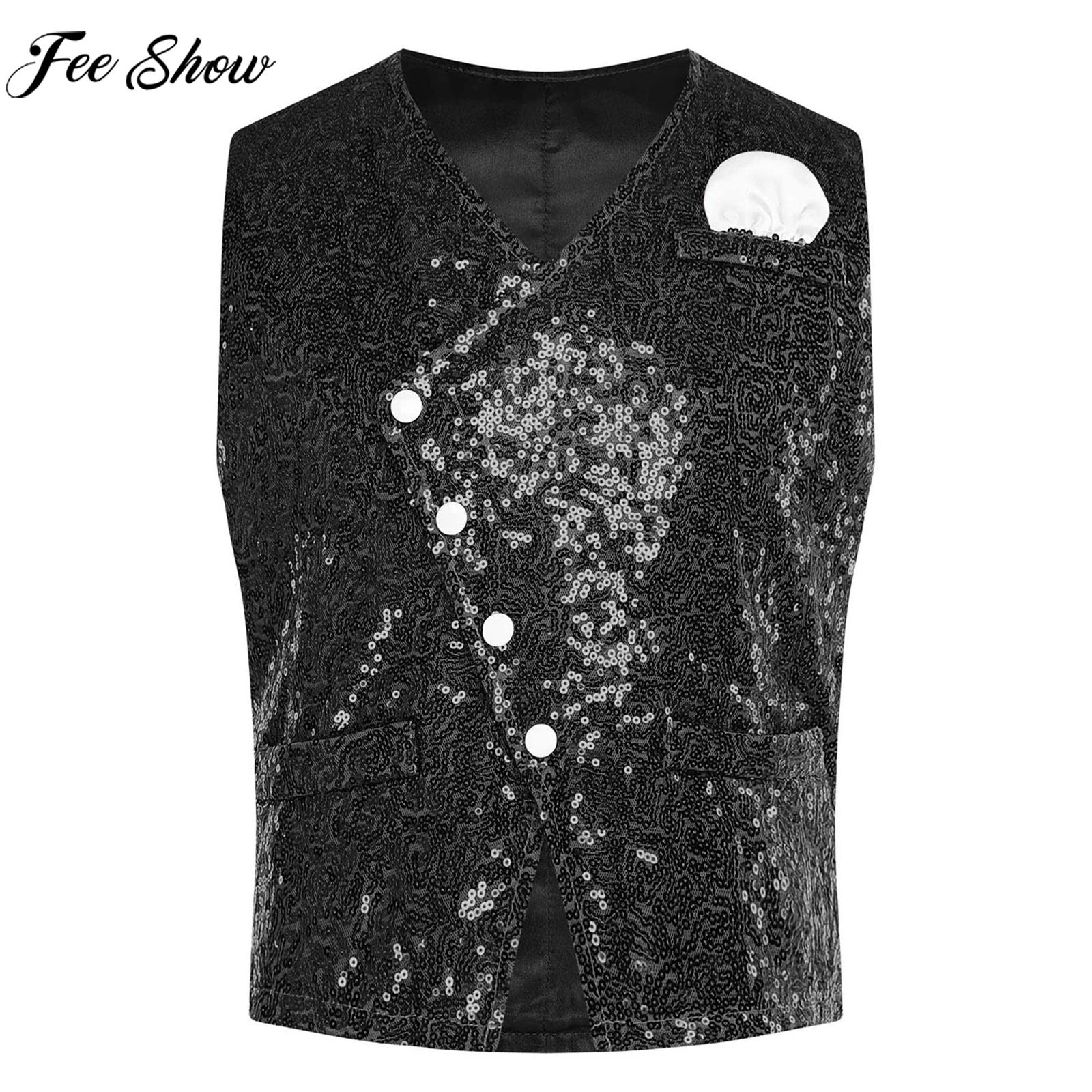 Formal Vest Waistcoat - Детский жилет для джентльменов с блестящими
