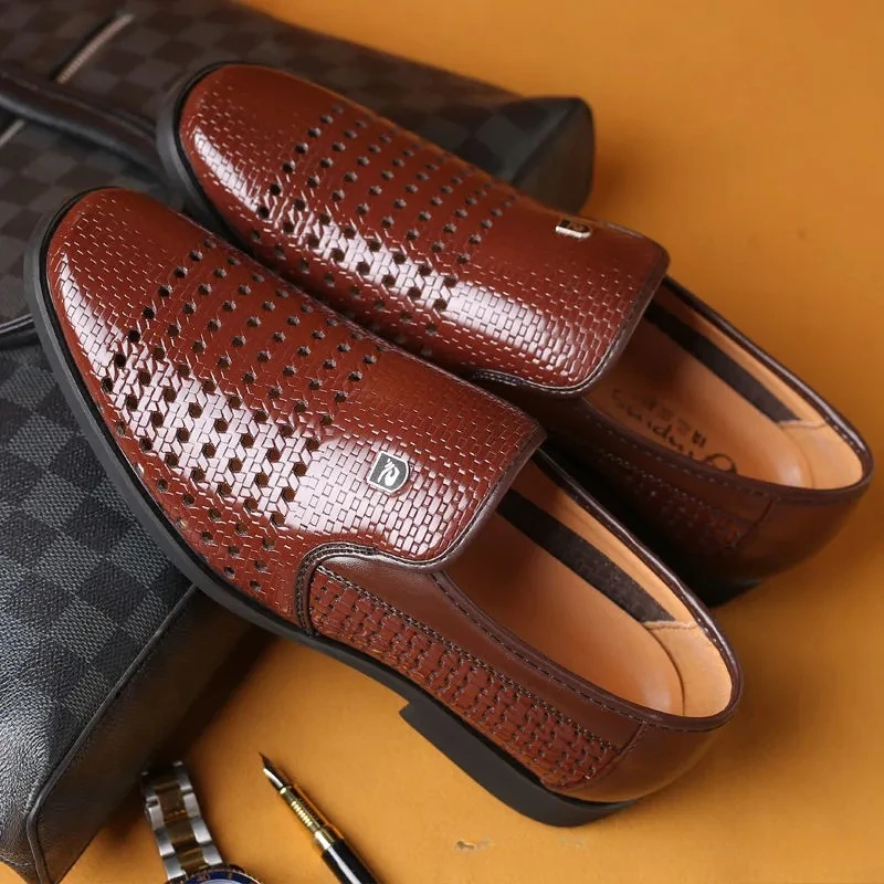 Formal Men Office Wear Sandals - Новые летние кожаные туфли, мужские деловые