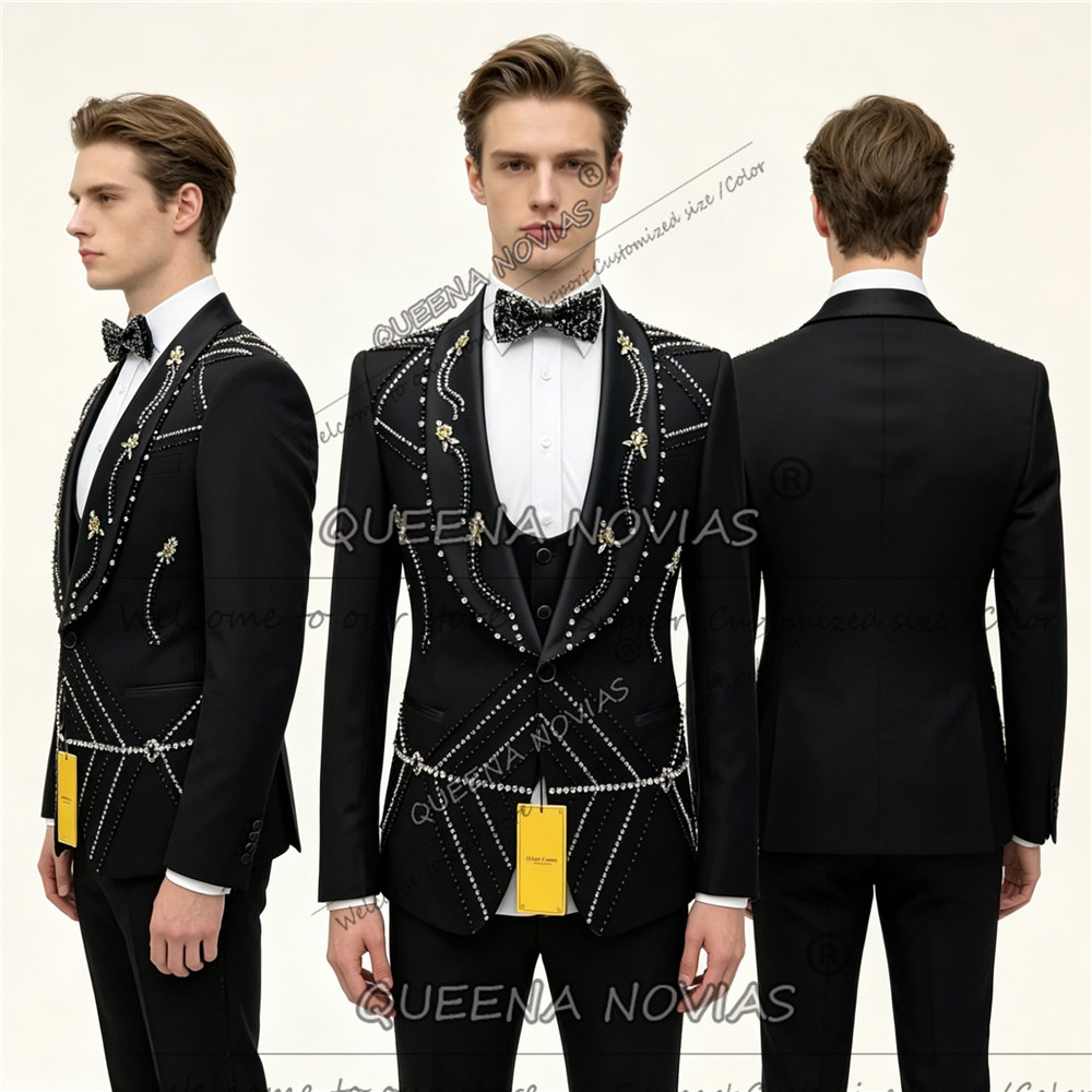 Unique Men'S Formal Wear - Мужской костюм уникального дизайна, приталенный, из