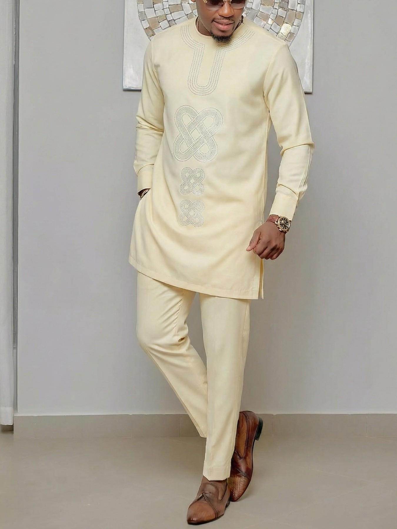Men'S Formal Ethnic Wear - Мужской традиционный костюм цвета шампанского в