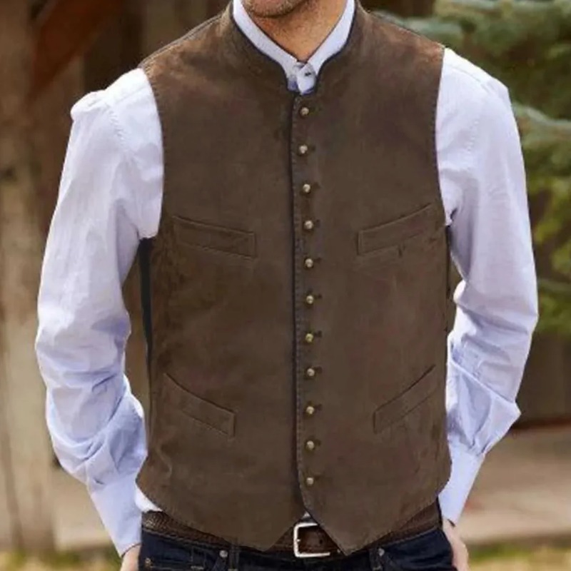 Мужской жилет из кофейного зам – обзор и цена Formal Vest Waistcoat
