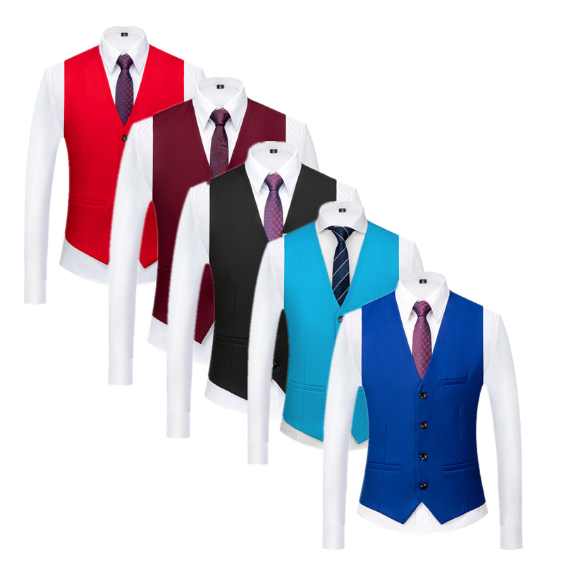 Однотонный деловой костюм, жил – обзор и цена Formal Vest Waistcoat