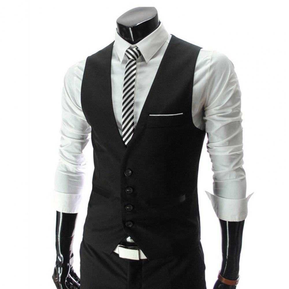Мужской жилет, однобортный кос – обзор и цена Formal Vest Waistcoat
