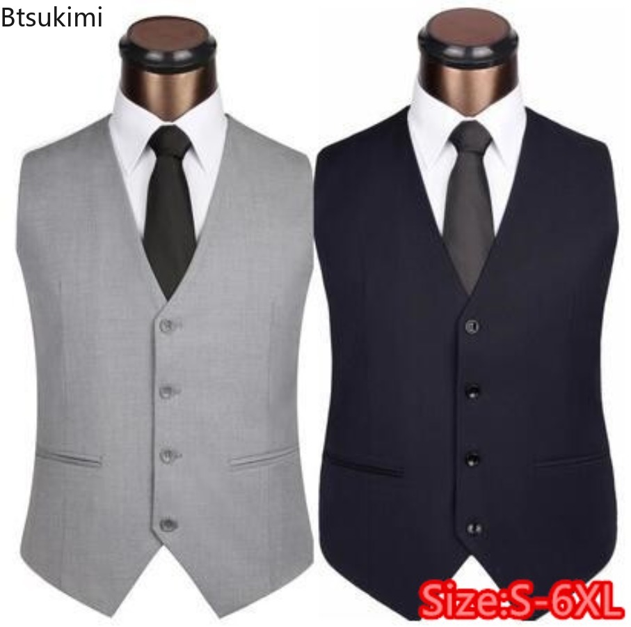 S-6XL Плюс Размер Мужской Коре – обзор и цена Formal Vest Waistcoat