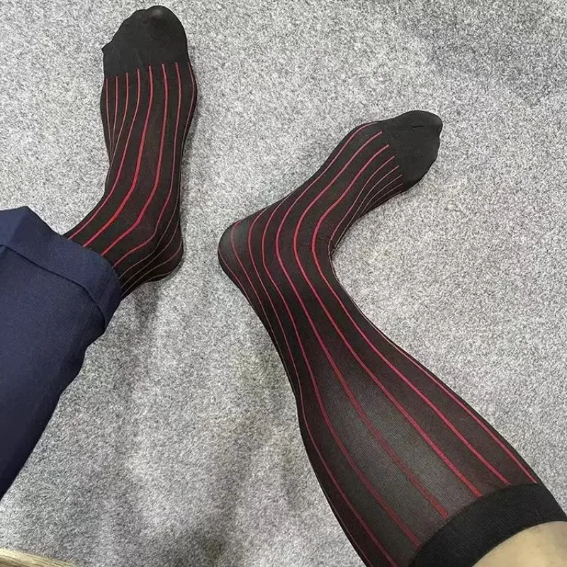 Мужские полосатые носки, ультр – обзор и цена Young Men Formal Wear