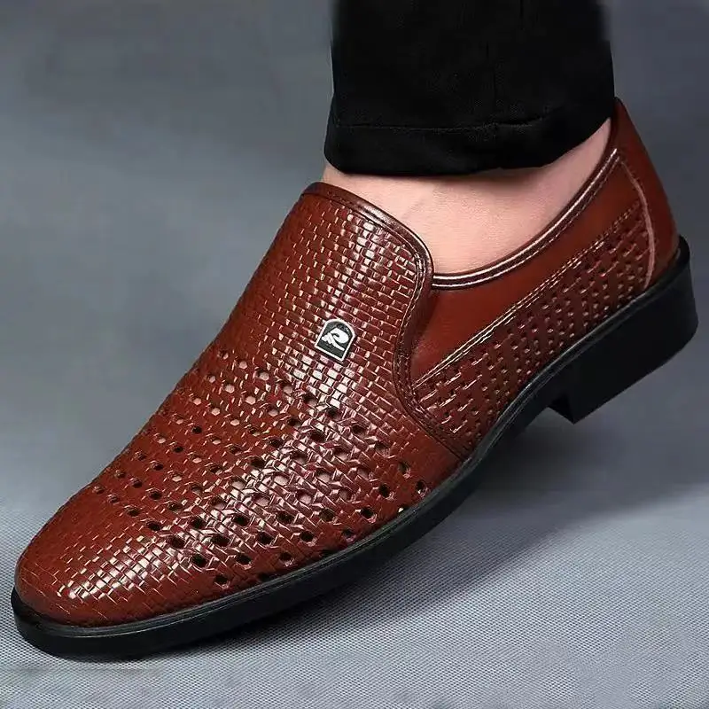 Новые летние кожаные туфли, му – обзор и цена Formal Men Office Wear Sandals