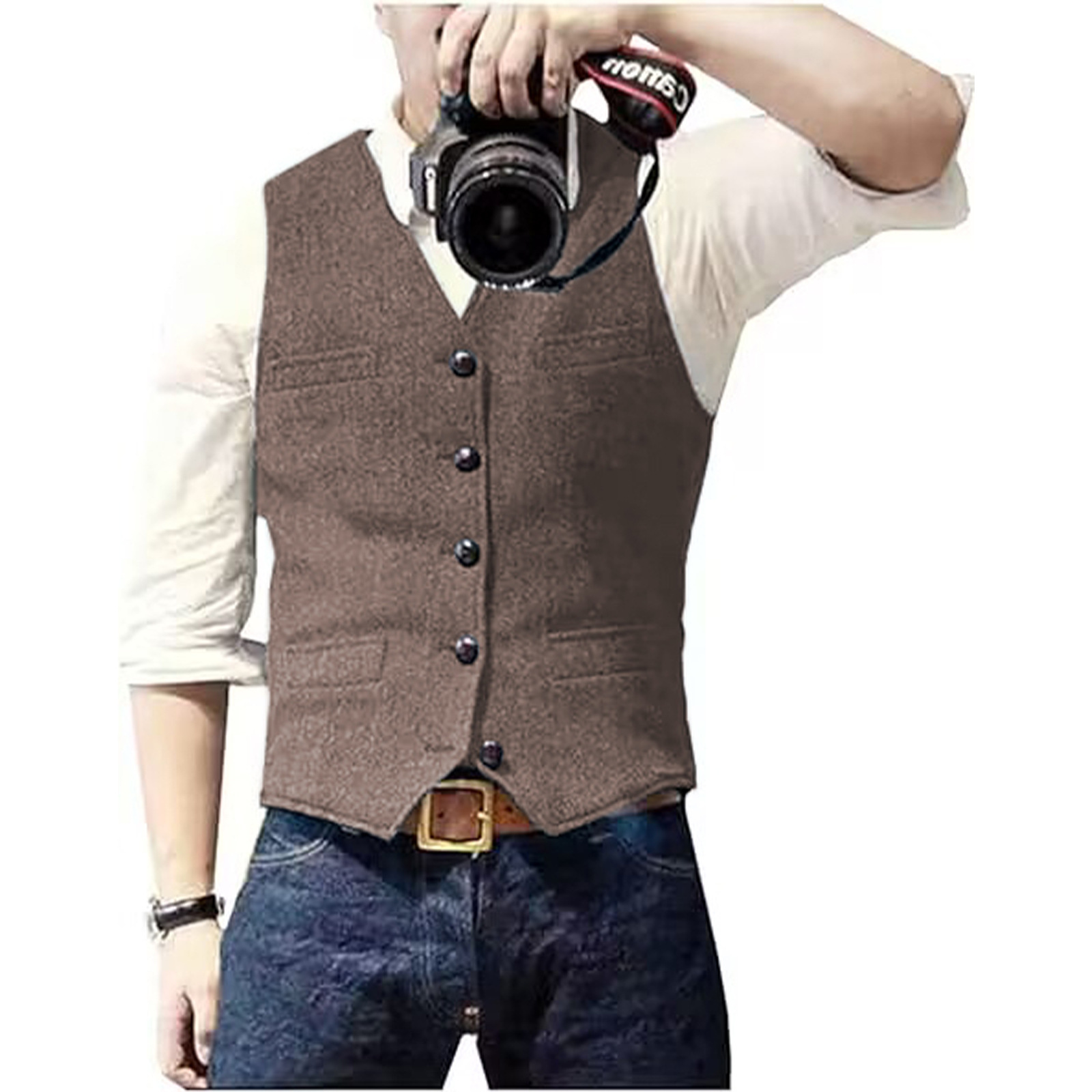 Мужской костюмный жилет с V-об – обзор и цена Formal Vest Waistcoat