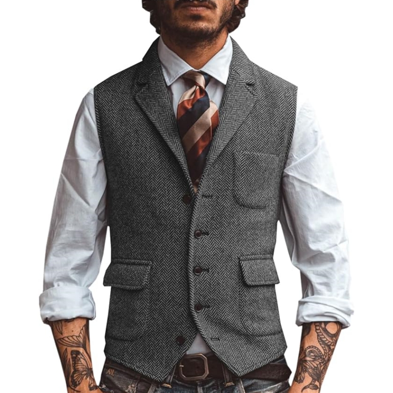 Новый мужской жилет с V-образн – обзор и цена Formal Vest Waistcoat