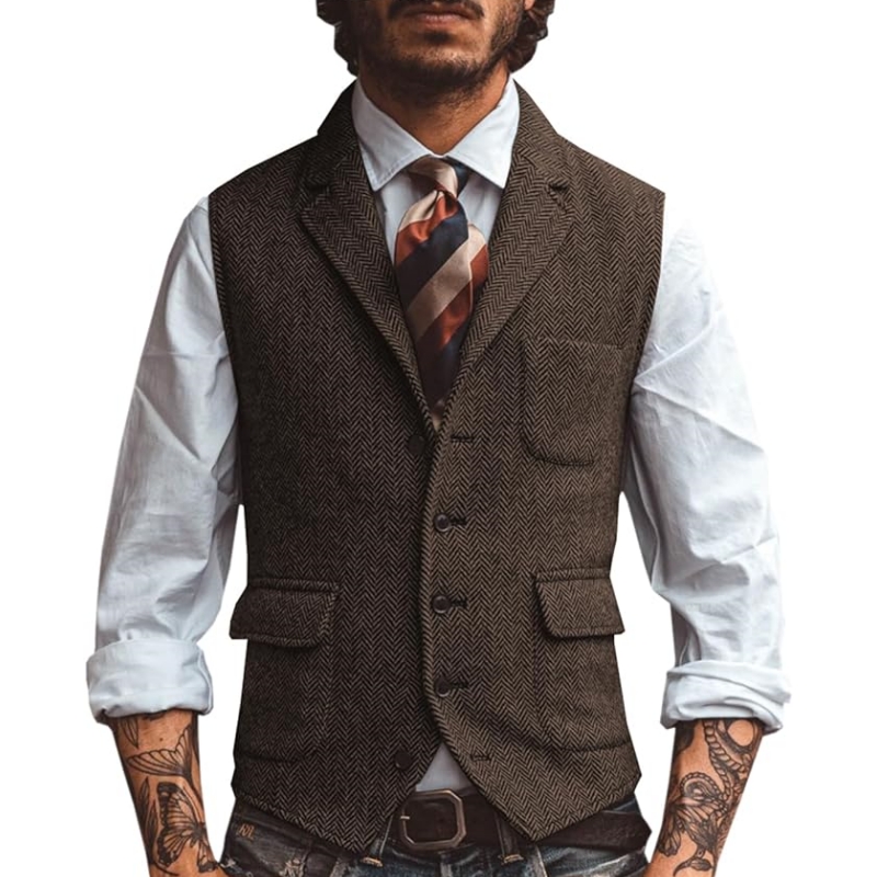 Новый мужской жилет с V-образн – обзор и цена Formal Vest Waistcoat