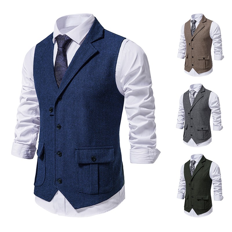 Мужской костюмный жилет в елоч – обзор и цена Formal Vest Waistcoat