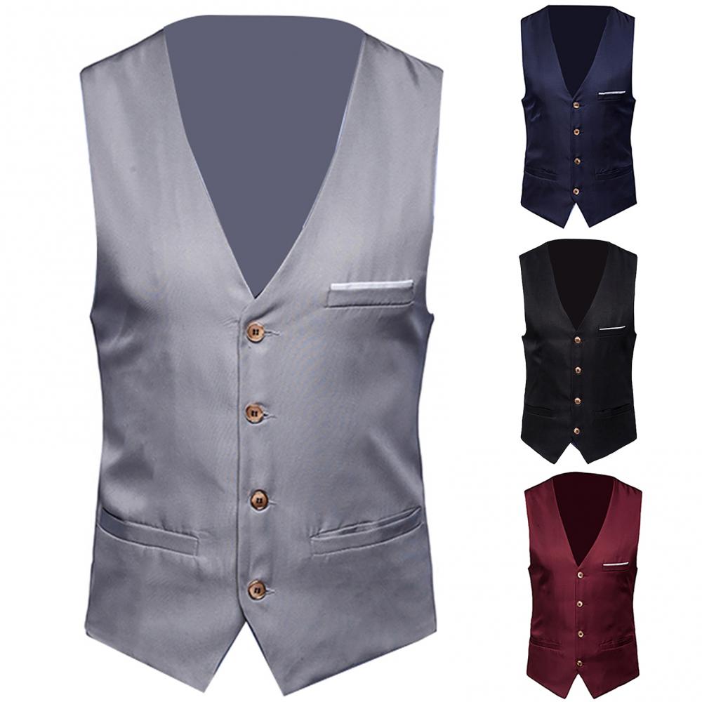Жилеты для мужчин, приталенный – обзор и цена Formal Vest Waistcoat